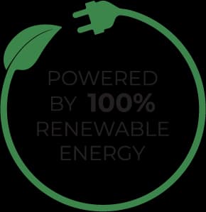 100% Renewable Energy Powered Hosting