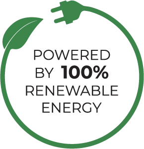 100% Renewable Energy Powered Hosting